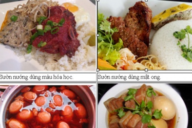 Cách phân biệt món ăn dùng phẩm màu hóa học